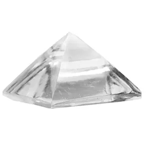 Little India Vastu Dosh Nivarak Powerful Spatik Crystal Pyramid (16.8 cm x 14.4 cm x 2.1 cm Transparent)