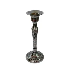Rajasthan Pure Brass Candle Stand Handicraft (143 Silver)