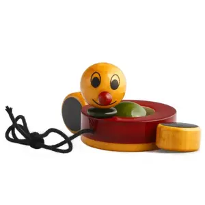 Handcrafted Wooden Paddling Pull Toy - DUBY Duck