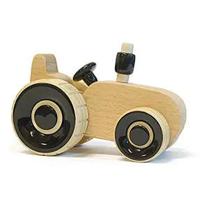 Handcrafted Wooden Push Toy - IPPU Tractor (Black)