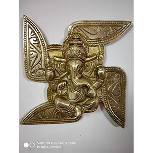 Offering ( Ganesh) Lord Ganesh on Wall Hanging (Gold)
