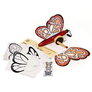 Handcrafted Wooden DIY Toy: CHITTE - Flapping Butterfly Pull Toy