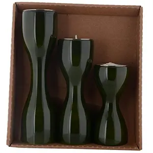 Handcrafted Candle Holders - Triune (Green) Set of 3