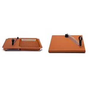 Cut-N-Wash Deluxe Chopping Board Brown & Fantastique Flexie Stainless Steel Vegetable Cutter Combo