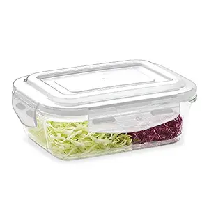 Borosil Klip N Store Microwave & Oven Safe Glass Storage Container 1.5 L Rectangle With Air Tight Lid