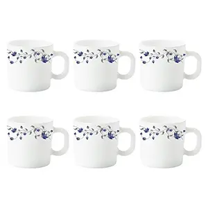Borosil Helena Opalware Mug Set 6-Pieces White