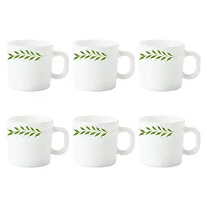 Botanica Opalware Mug Set 6-Pieces White