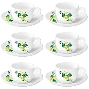Fern Cup and Saucer Set 140ml 12-Pieces White