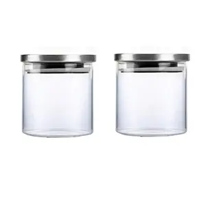 Cello Steelox Glass Storage Jar Set 500ml Set of 2 Clear
