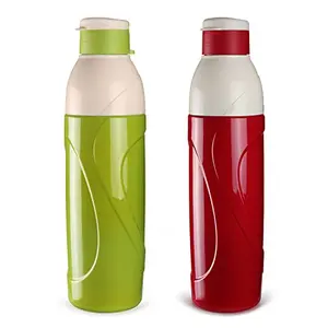 Cello Puro Classic Plastic Water Bottle Set 900ml Set of 2 Assorted