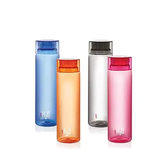 Cello H2O Unbreakable Bottle 1 Litre Set of 4 Colour May Vary