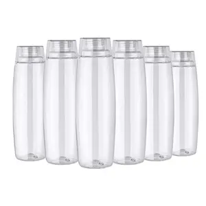 Cello Octa Premium Edition Safe Plastic Water Bottle 1 Litre Set of 6 Clear