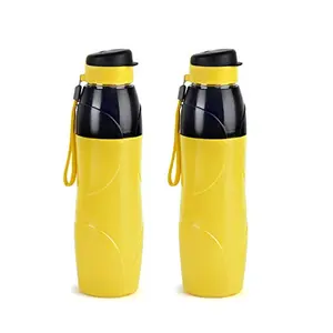 Cello Puro Steel-X Lexus Insulated Bottles with Stainless Steel Inner Set of 2 900ml Yellow