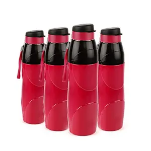 Cello Puro Steel-X Lexus Insulated Bottles with Stainless Steel Inner Set of 4 900ml Red