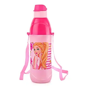 Cello Puro Steel-X KDs Zee Insulated Water Bottle Barbie Design Light Pink 900 ml