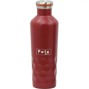 Vaccum Insulated Stainless Steel Screw Cap Dotted Design Bottle - Hot/ (Red500ml)