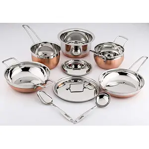 Pigeon Neo Copper Cookware Set 9-Pieces Silver