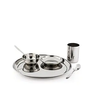 Pigeon Stainless Steel Sparkle Lunch Set 6-Pieces Silver