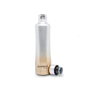 Element Polo Lifetime Vacuum Insulated Hot Cold Stainless Steel Shaded Bottle (Brown & Silver 450ml)