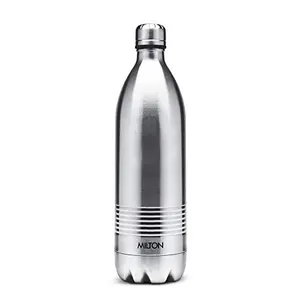 MILTON Thermosteel Duo Deluxe-1000 Bottle Style Vacuum Flask 1 Litre Silver