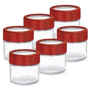 MILTON Alfy Glass Storage Jar Set 100ml Set of 6 Multi-Color
