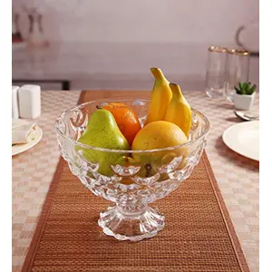 Mirage Footed Glass Bowl 1-Piece Clear