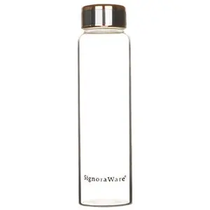 Signoraware Sparko Borosilicate Glass Bottle 550ml Clear Pack of 1