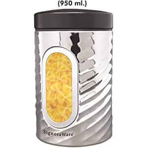 Signoraware Stainless Steel Container- 950 ml 1 PieceSilver