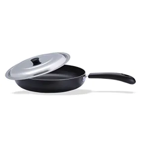 Sumeet Non Stick Aluminium Frying Pan with Stainless Steel Lid Red 1 Piece