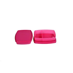 Signoraware Small Slim Lunch Box Set 340ml Set of 2 Pink