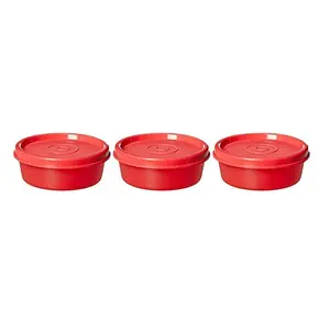 Signoraware Mini Mate Plastic Container Set Set of 3 70ml Water Melon Red