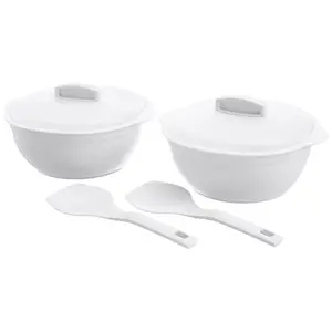 Signoraware Cook N Serve Medium Set 2-Pieces 1 Litre White