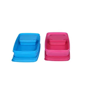 Signoraware Easy Lunch Box Set 1 Litre Set of 2 Multicolour