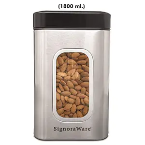 Signoraware Stainless Steel Container- 1800 ml 1 PieceSilver