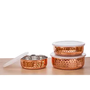 SignoraWare Stainless Steel Container Set 3-Piece Copper