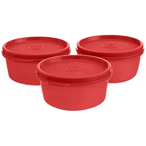 Signoraware Tiny Wonder Container Set 200ml Set of 3 Deep Red