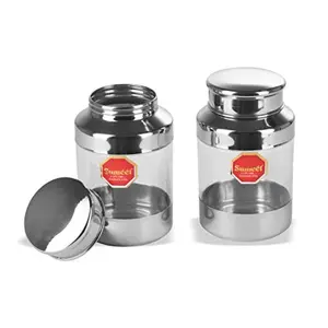 Sumeet Stainless Steel Container - 600 ml 2 Pieces Steel