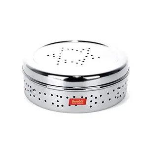 Sumeet Stainless Steel Puri Dabba Flat Canisters With Air Ventilation 1 Piece