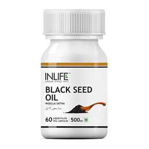 Inlife Black Seed Oil Extra Virgin Cold Pressed 500 mg - 60 Vegetarian Capsule
