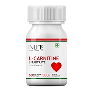 Inlife L-Carnitine L-Tartarate Supplement 1000 mg - 60 Vegetarian Capsules