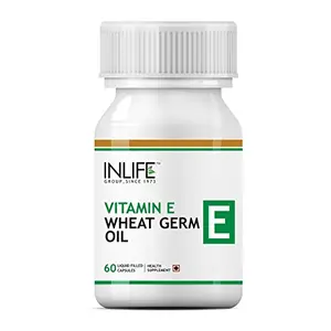 Vitamin E Oil with Wheat Germ Oil Essential Supplement (Quick Release) for Hair Skin Face 400 IU - 60 Liquid Filled Capsules (Pack of 1)