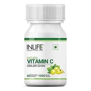 INLIFE Natural Vitamin C Amla Extract for Immunity for Men Women Supplement - 60 Vegetarian Capsules (Pack of 1)