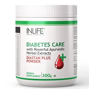 INLIFE Diastan Plus Powder Diabetes Care Ayurvedic Herbal Supplement 300 grams (Natural Flavour)