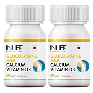 Inlife GlucosamineMsm With Calcium & Vitamin D3 For Joint Care Supplement - 60 Tablets (Pack of 2)