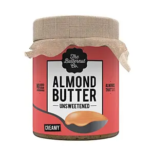 The Butternut Co. Almond Butter Unsweetened Creamy 200 gm (No Added Sugar Vegan High Protein Keto)
