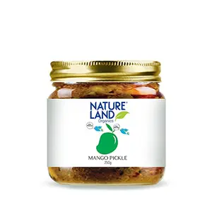 Natureland Organics Mango Pickle 350 Gm - Organic Healthy Pickles