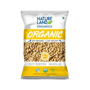NATURELAND ORGANICS Soybean Whole 500 Gm (Pack of 4) Total 2 Kg