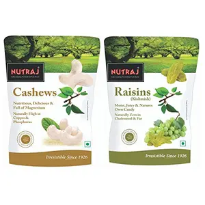 Nutraj Combo of Cashews & Raisins (Kaju Kishmish) 250g Each