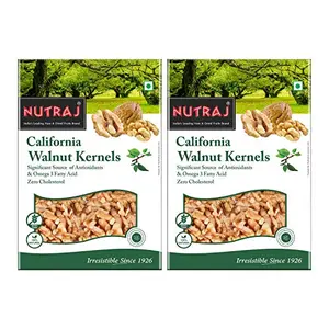 Nutraj 100% Natural Dried Premium California Walnut Kernels 500g (2 X 250g) | Pure Without Shell Walnut Kernels | Akhrot Giri Dry Fruit