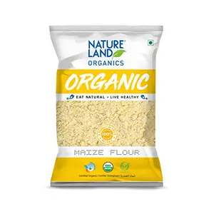 Natureland Organics Maize Flour (Makki Atta Corn Flour) 500 Gm